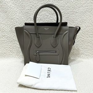 MICRO LUGGAGE HANDBAG IN DRUMMED CALFSKIN SOURIS VERY GOOD CONDITION!!